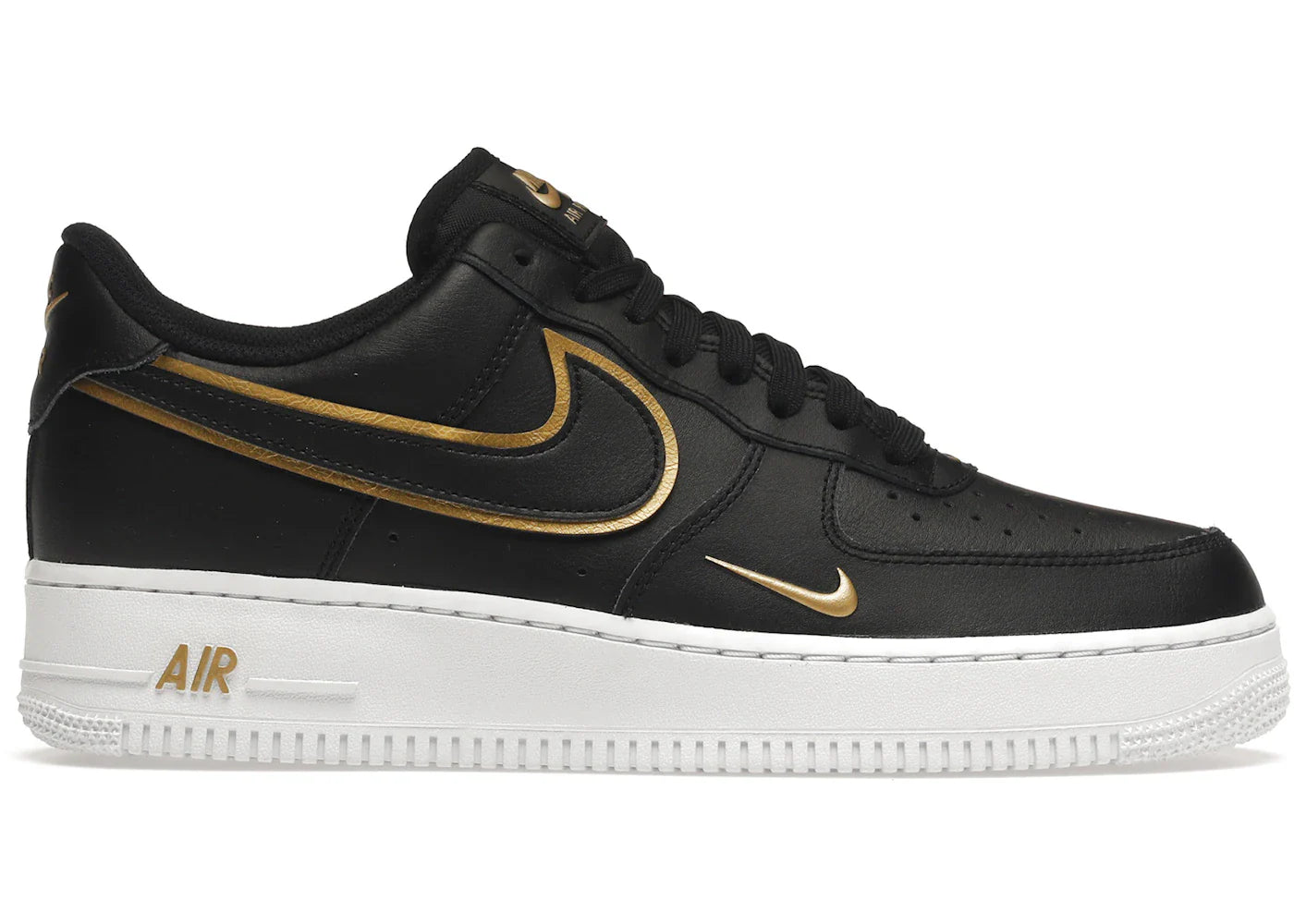 Nike Air Force 1 Low '07 Black Metalic Gold