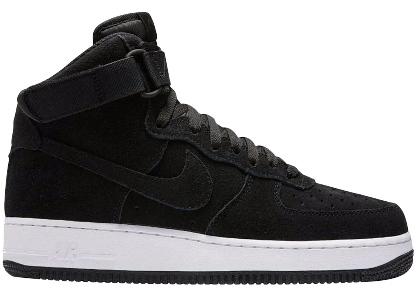Nike Air Force 1 High '07 Triple Black Suede White