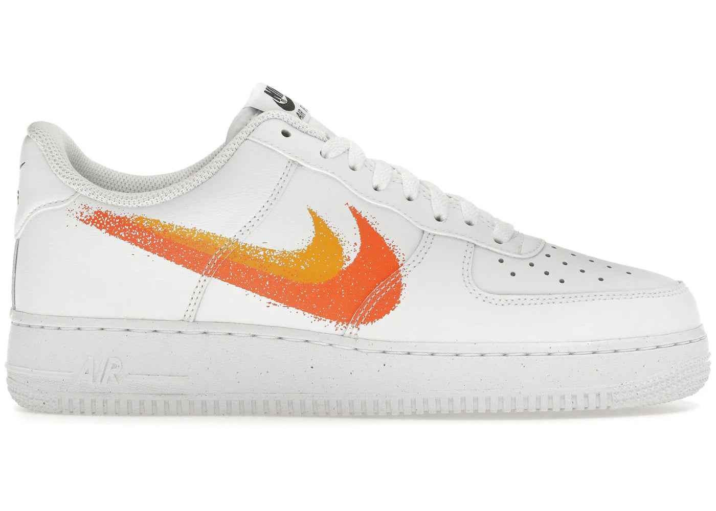 Nike Air Force 1 Low '07 Spray Paint Swoosh White Safety Orange