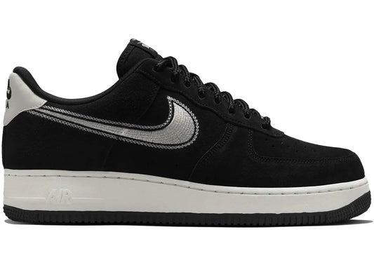 Nike Air Force 1 Low '07 LV8 Black Sail Embroidered Swoosh
