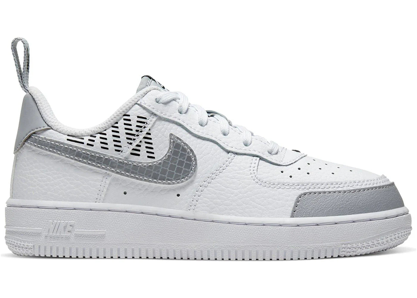 Nike Air Force 1 Low 07 LV8 White Wolf Grey Black (PS)