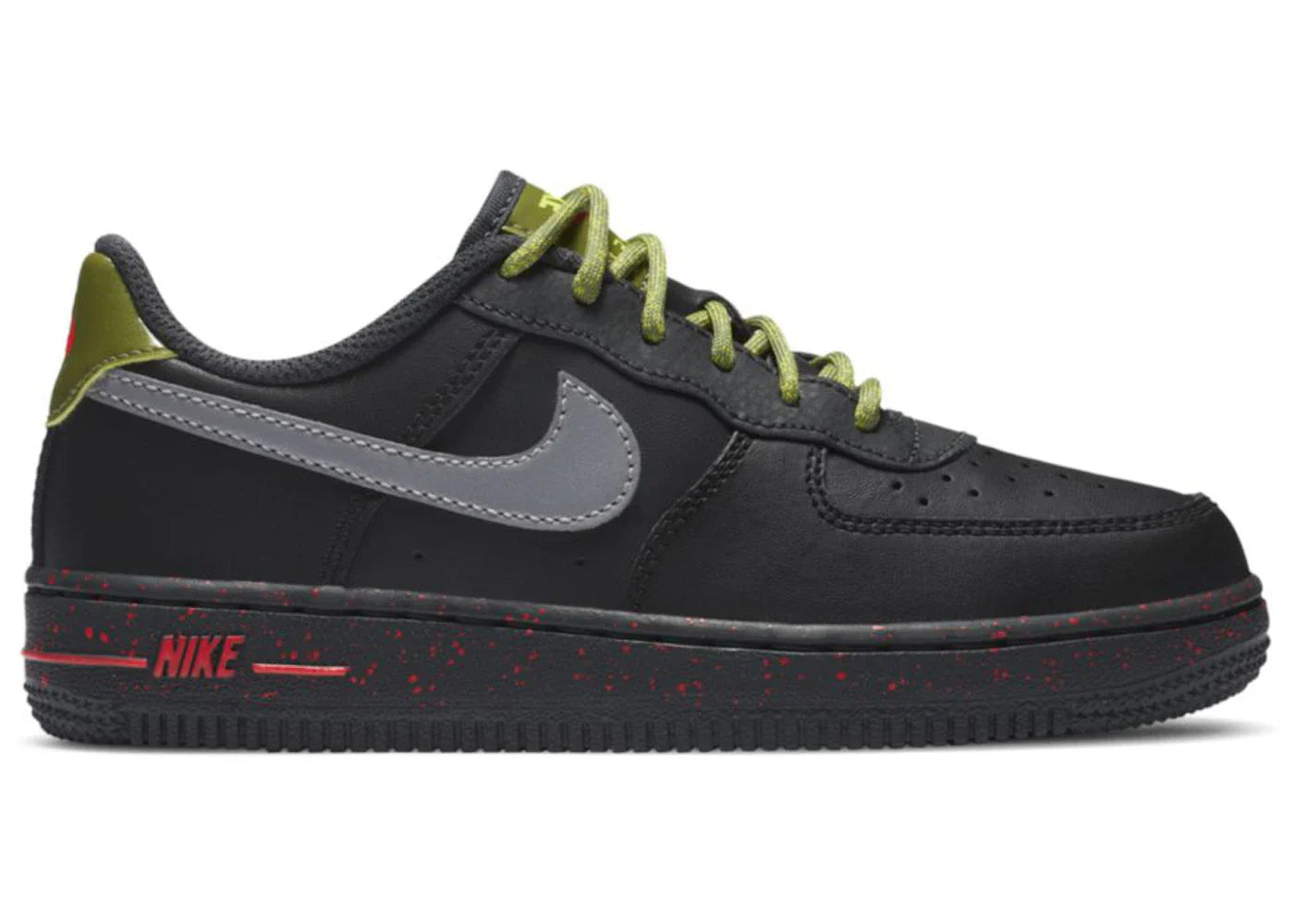 Nike Air Force 1 Low Black Asparagus (PS)