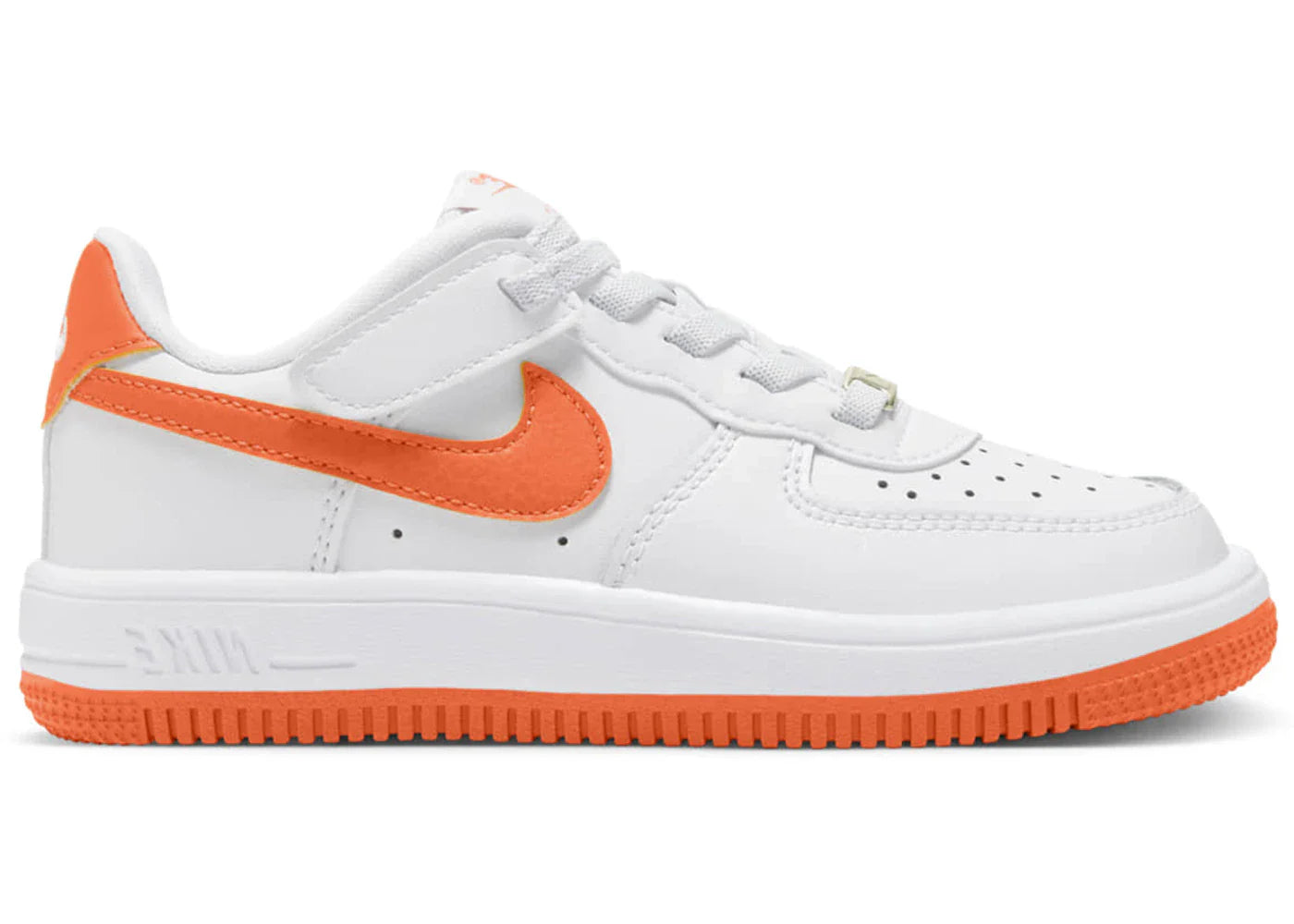 Nike Air Force 1 Low EasyOn White Safety Orange (PS)