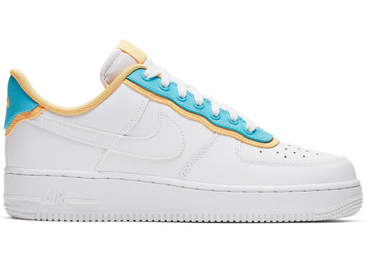 Nike Air Force 1 Low SE White Light Blue Fury Topaz Gold (Women's)