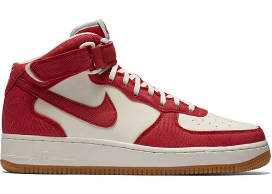 Nike Air Force 1 Mid Red Denim