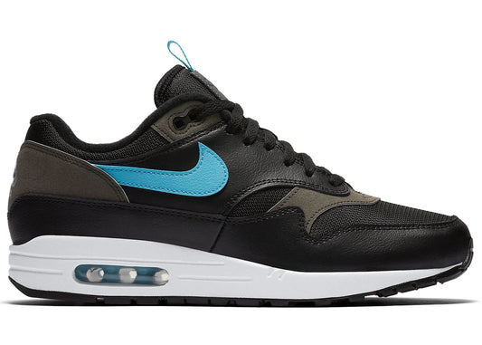 Nike Air Max 1 Tongue Tab Black Blue Fury