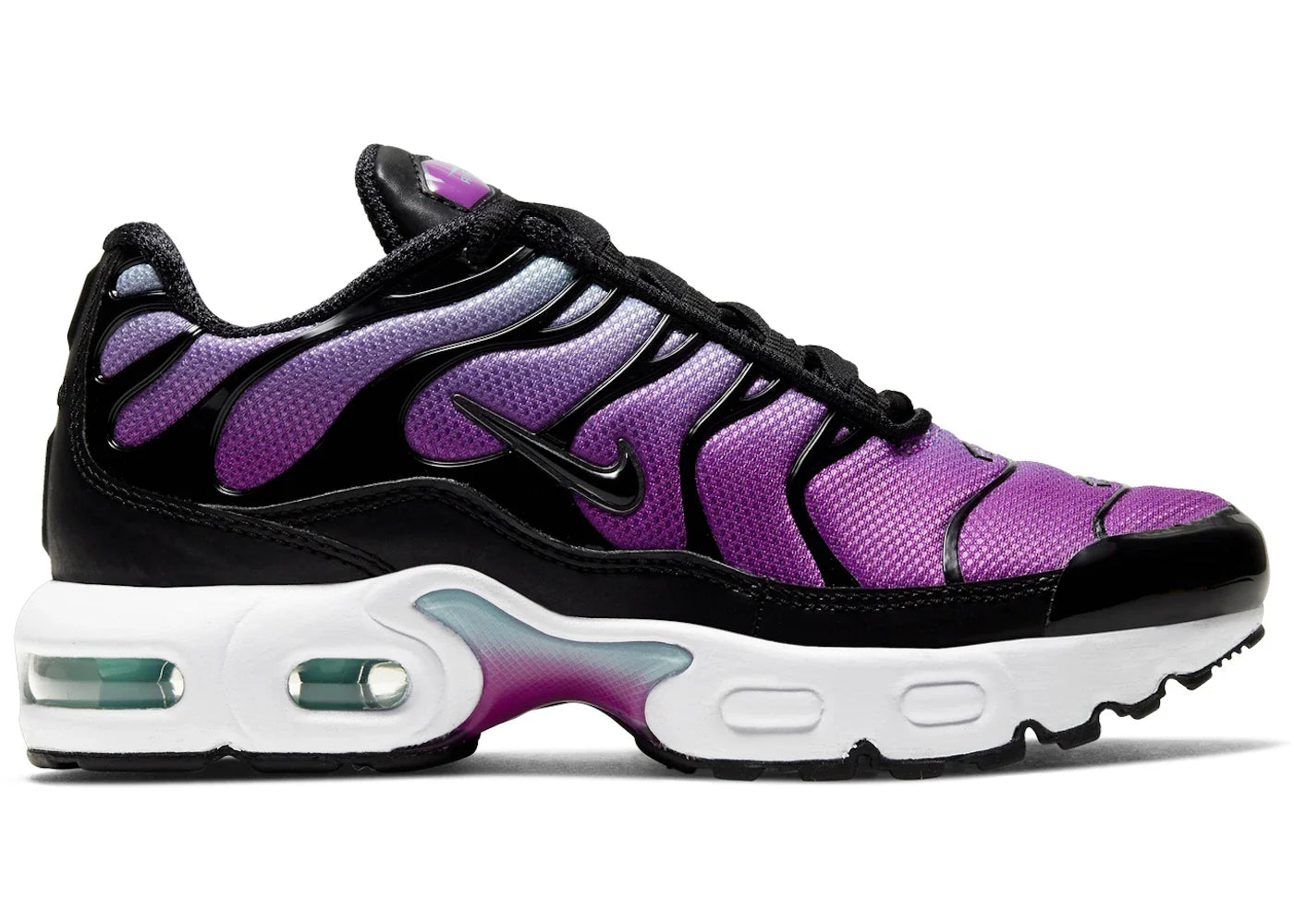 Nike Air Max Plus Aurora Green Hyper Violet Metallic Dark Grey Black (PS)