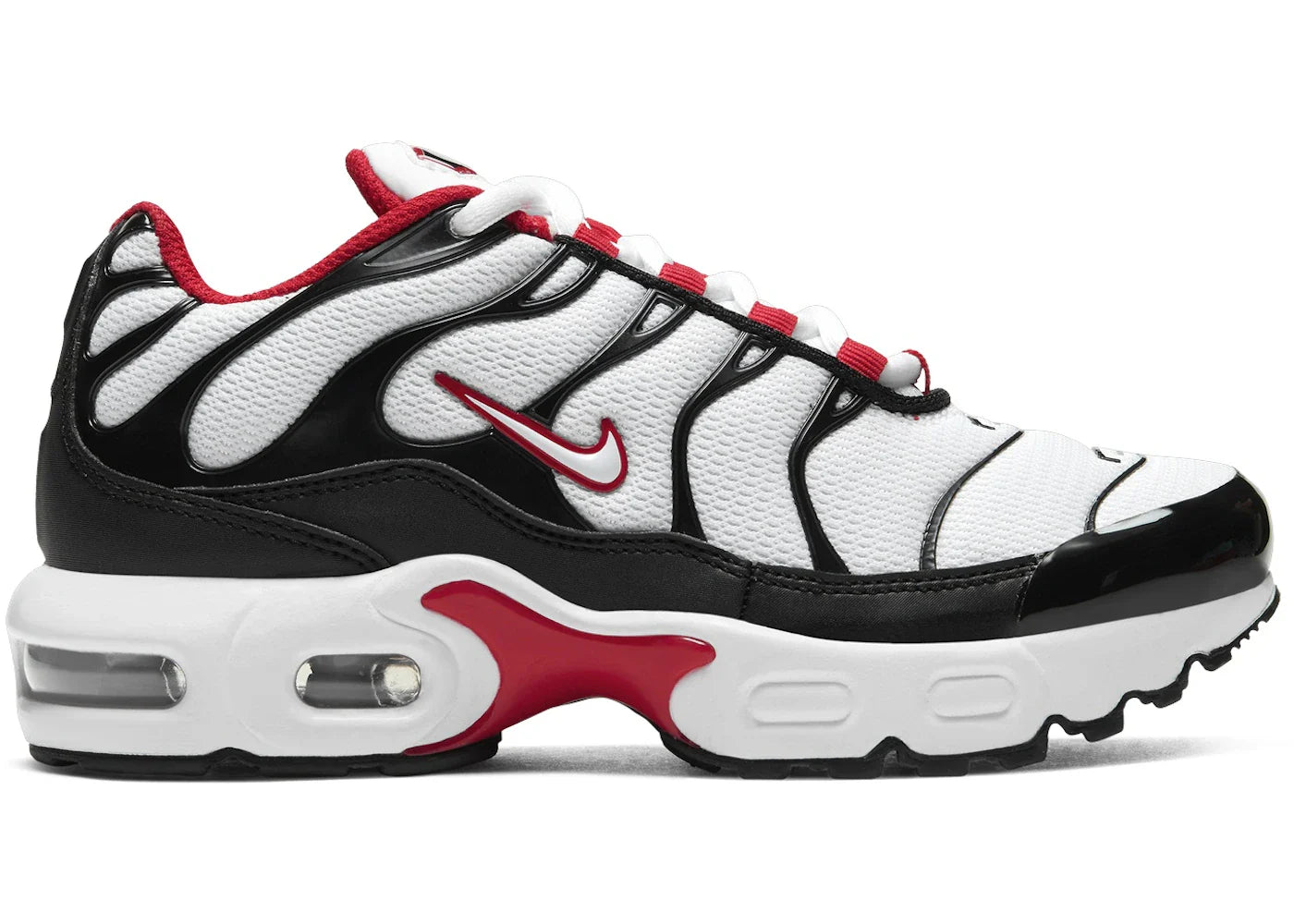 Nike Air Max Plus Black University Red White (PS)
