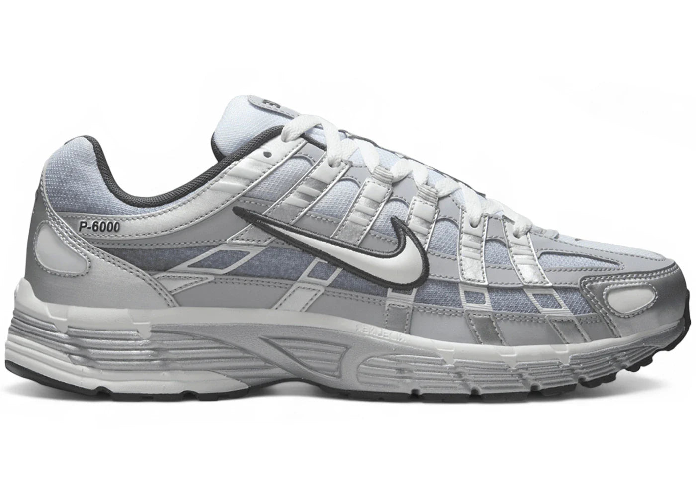 Nike P-6000 Metallic Silver Summit White-Wolf Grey