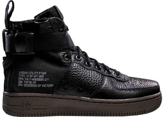 Nike SF Air Force 1 Mid Black Dark Hazel (Women's)