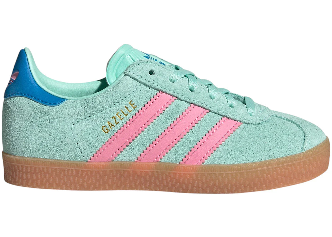 adidas Gazelle Clear Mint Bliss Pink Bright Blue (PS)