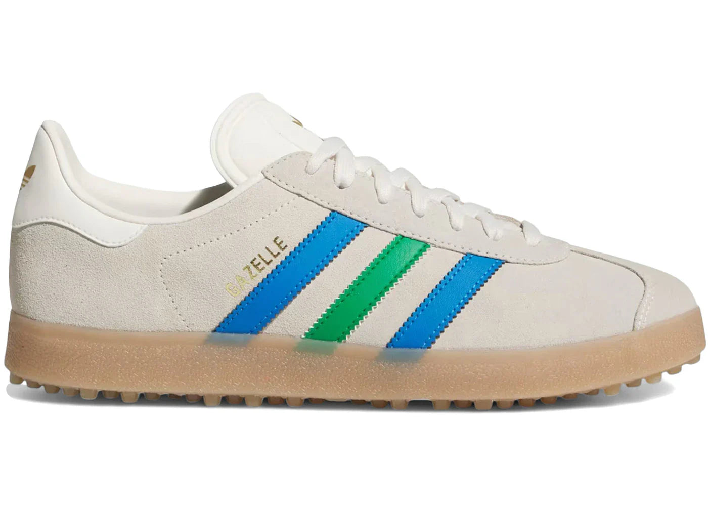 adidas Gazelle Spikeless Golf Chalk White Green Blue Bird