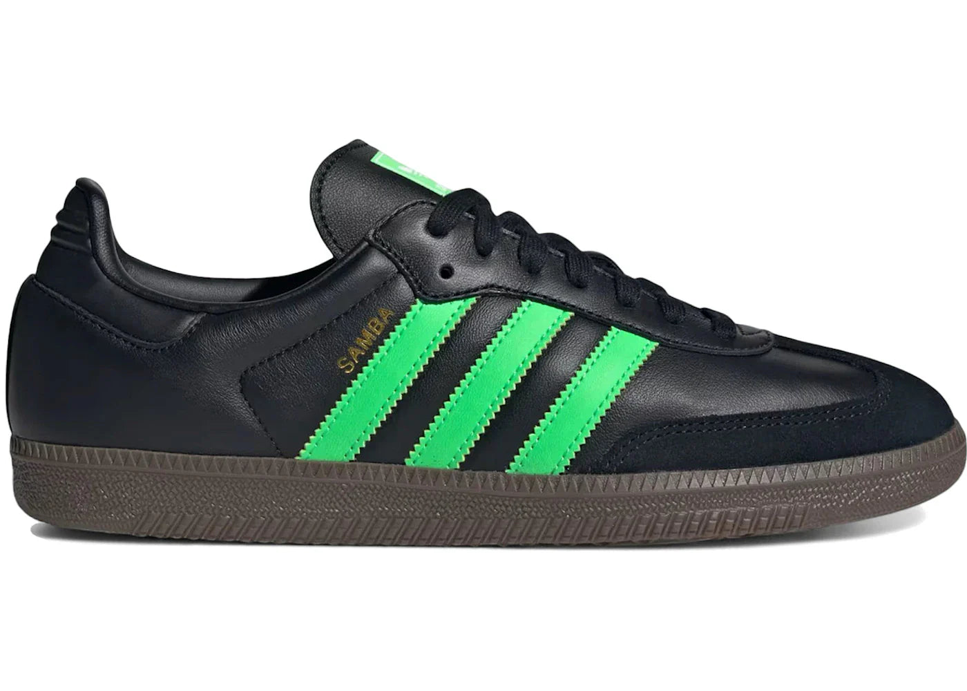 adidas Samba OG Black Screaming Green