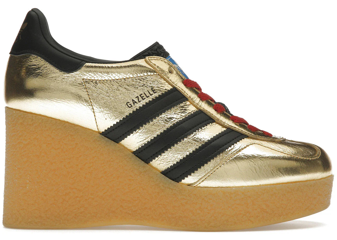 adidas x Gucci Gazelle Wedge Gold Metallic Black (Women's)