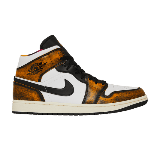 Jordan 1 Mid SE Orange Wear Away
