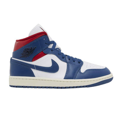 Jordan 1 Mid French Blue Gym Red (Women's)