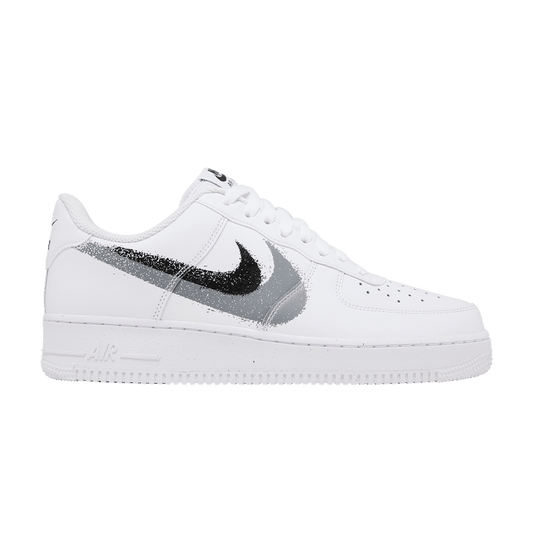 Nike Air Force 1 Low '07 Spray Paint Swoosh White Black Grey