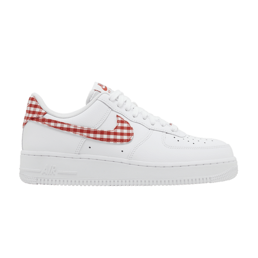 Nike Air Force 1 Low '07 Essential White Mystic Red Gingham (Women's)