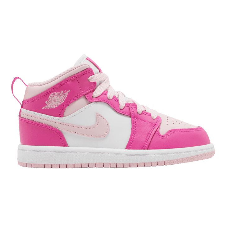 Jordan 1 Mid White Fierce Pink (PS)