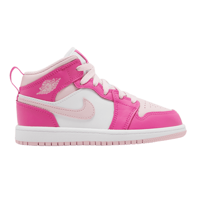 Jordan 1 Mid White Fierce Pink (PS)