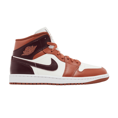 Jordan 1 Mid Dusty Peach Night Maroon (Women's)