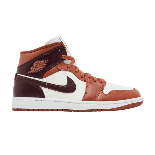 Jordan 1 Mid Dusty Peach Night Maroon (Women's)