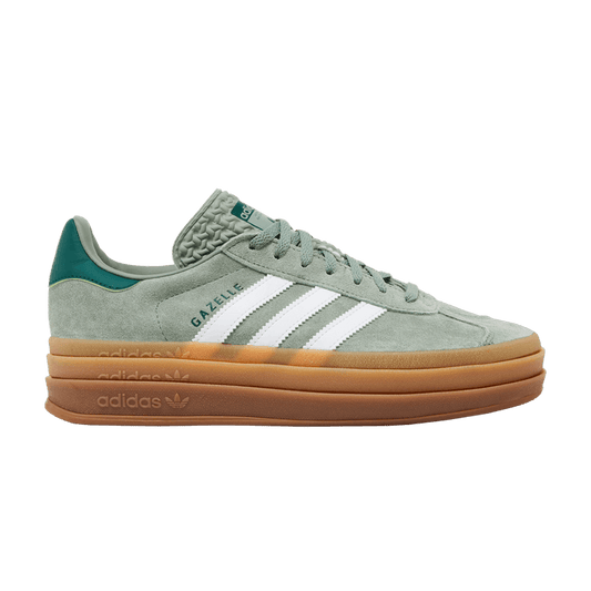 adidas Gazelle Bold Silver Green Gum (Womens)