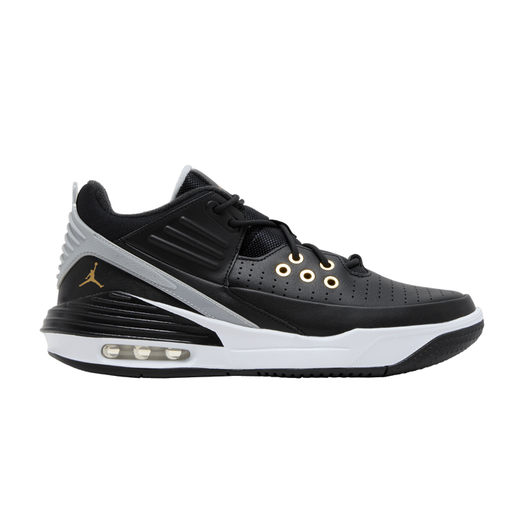 Jordan Max Aura 5 Black White Wolf Grey Metallic Gold