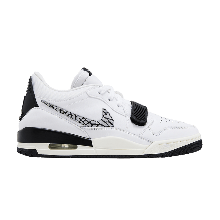 Jordan Legacy 312 Low White Black Elephant Swoosh