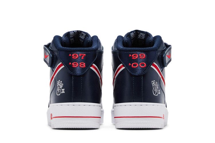 Nike Air Force 1 '07 Mid Obsidian University Red White Wolf Grey (Women's)