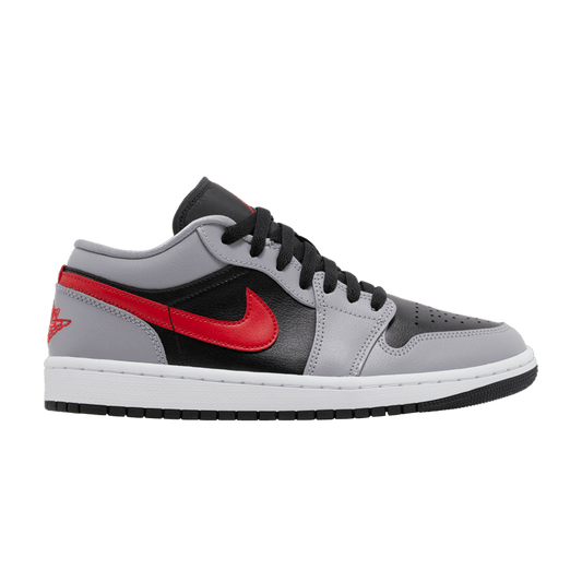 Jordan 1 Low Cement Grey Fire Red (Women's)