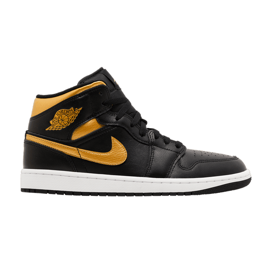 Jordan 1 Mid Black Metallic Gold