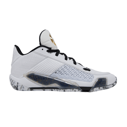 Jordan 38 Low White Metallic Gold Black