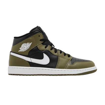 Jordan 1 Mid Black White Olive