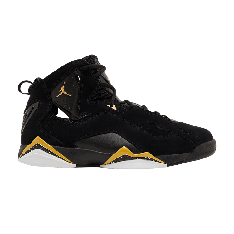 Jordan True Flight Black White Metallic Gold
