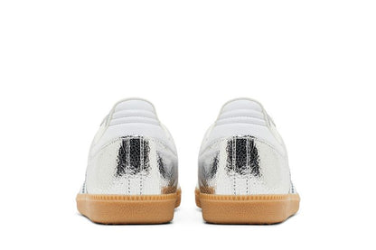 adidas Samba OG Silver Metallic Cracked Leather (Women's)