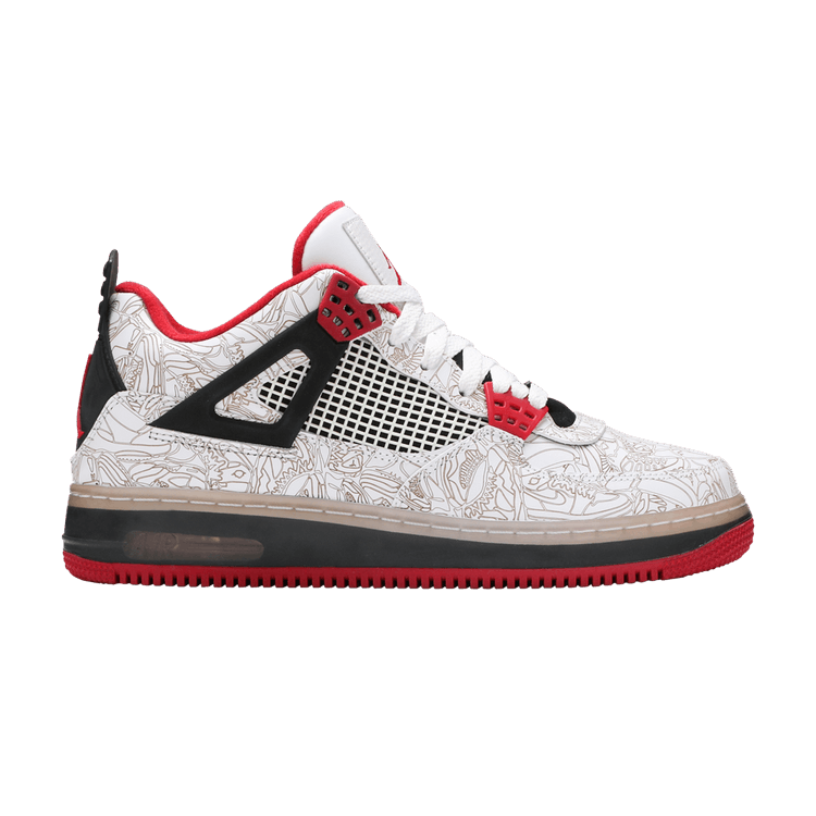 Jordan Fusion 4 White Laser