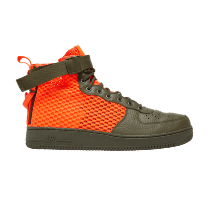 Nike SF Air Force 1 Mid Cargo Khaki Total Crimson
