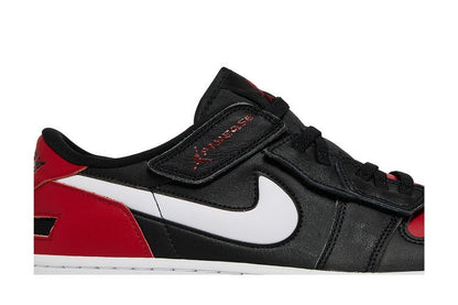 Jordan 1 Low FlyEase Black White Gym Red
