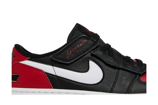 Jordan 1 Low FlyEase Black White Gym Red