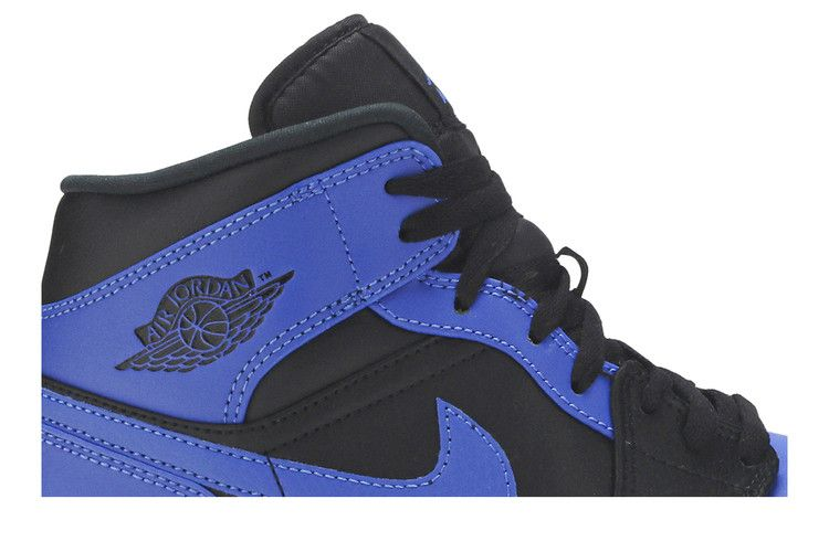 Jordan 1 Mid Hyper Royal Tumbled Leather