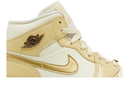 Jordan 1 Mid SE Pale Vanilla Metallic Gold (Women's)