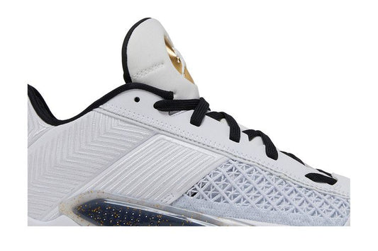 Jordan 38 Low White Metallic Gold Black