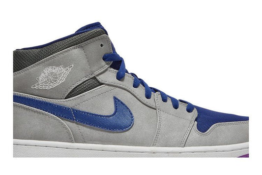 Jordan 1 Mid Matte Silver Laser Purple