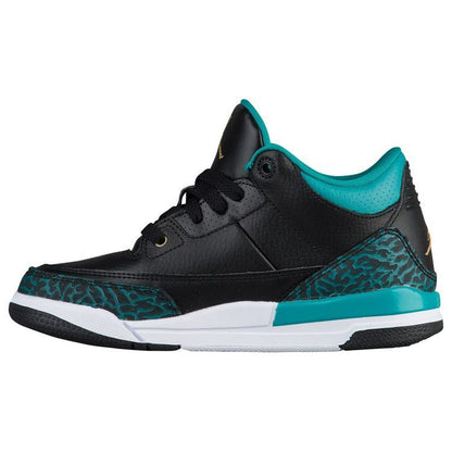 Jordan 3 Retro Black Metallic Gold Rio Teal (PS)
