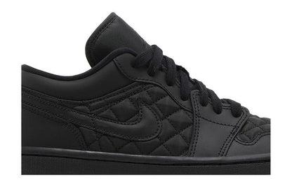 Jordan 1 Low Triple Black Quilted (Women's)