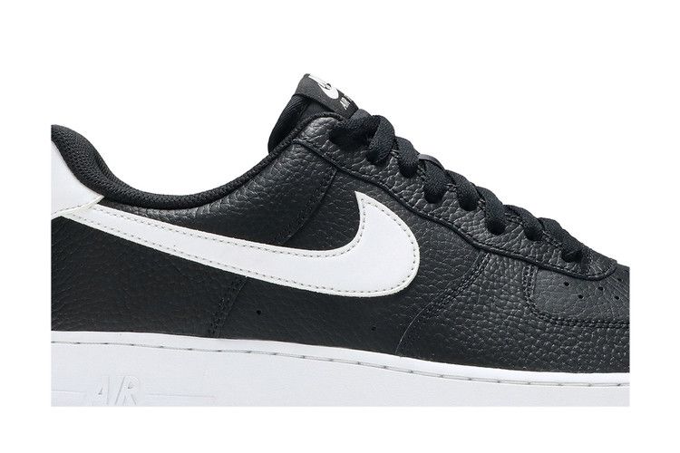 Nike Air Force 1 Low '07 Black White Pebbled Leather