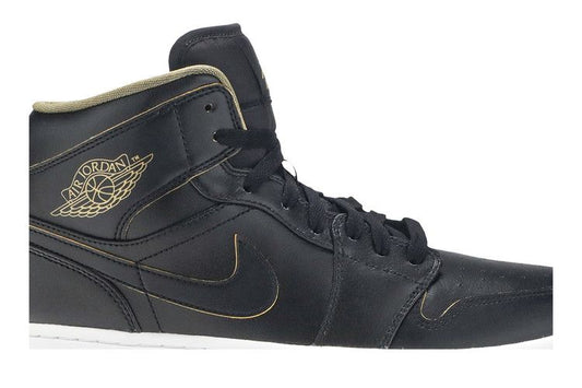 Jordan 1 Retro Mid Black Metallic Gold