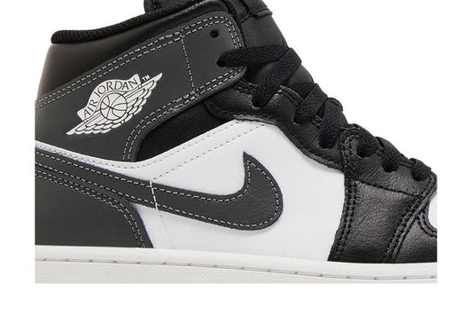 Jordan 1 Mid Black White Iron Grey