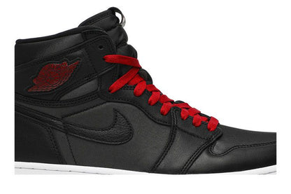 Jordan 1 Retro High Black Satin Gym Red
